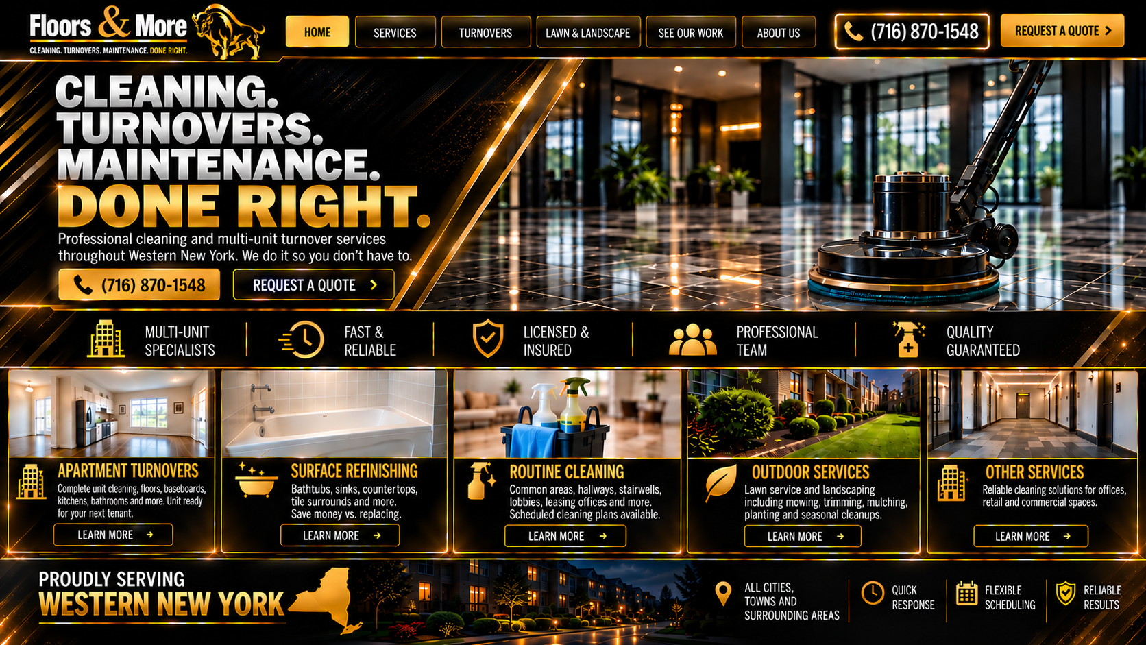 Floors & More — Cleaning. Turnovers. Maintenance. Done Right.